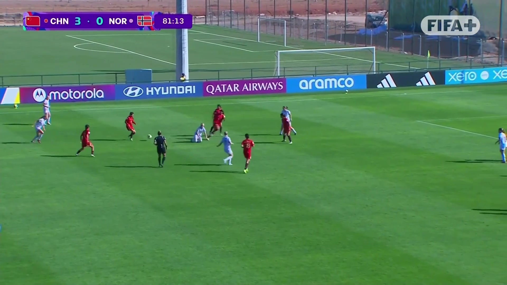 太强了️方珍珠单刀破门U17中国女足4-0领先挪威